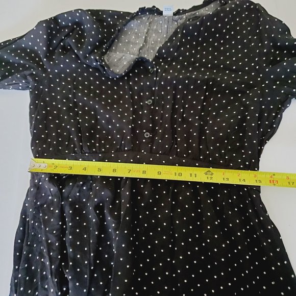 OLD NAVY Black Cottagecore Polka Dot Classic Summer Dress - Picture 10 of 12